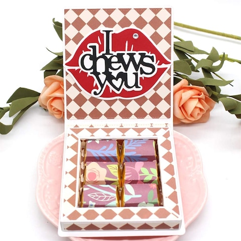 KSCRAFT Chocolate Favor Shadow Box Metal Cutting Dies Stencils for DIY Scrapbooking/Photo Album Decorative Embossing DIY Paper Cards
