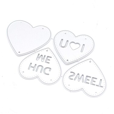KSCRAFT Conversation Hearts Metal Cutting Dies Stencils for DIY Scrapbooking Decorative Embossing DIY Paper Cards