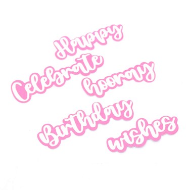 KSCRAFT Birthday Shadow Words Metal Cutting Dies Stencils for DIY Scrapbooking/Photo Album Decorative Embossing DIY Paper Cards