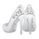 E-outstanding Cutting Template Moulds Die Cuts Stencil Scrabooking Supplies Lady High Heels Women Shoes Metal Cutting Dies Stencil for Invitation Card Making, Paper Crafting, Envelope, Emboosing
