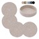 Coga Trivets for Hot Dishes, Trivets for Hot Pots and Pans, 7 Inchs Hot Pads 4 Pcs and Storage Basket for Countertops, Pot Holders for Kitchen, Cotton Table Protector Hot Mats Heat Resistant (Brown)