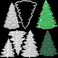Christmas Tree Metal Die Cuts Christmas Card Dies Metal Tree Cut Stencils Pine Tree Cutting Dies Merry Christmas Tree Dies for Scrapbook Embossing Album Paper Card Craft Festival Decor(5 Pieces)