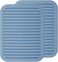 SUNMVEHOT Silicone Trivets Set 2, Large Trivets Mats for Hot Pots and Pans, Heat Resistant Mat for Kitchen Counter, Multi-Purpose&amp;Versatile Trivets Mats, 9 x 12 Inch Silicone Pot Holders Hot Pads Blue