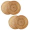 4Packs Round Rattan Table Mats, Set of 4 12 Inch Woven Kitchen Placemats, Handmade Decorative Dish Trivet Mat for Dining Room, Caf&Atilde;&copy;, Wedding, Party, Bronw