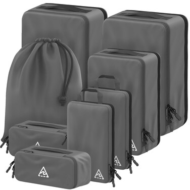 8-Piece Deluxe Compression Bags For Travel - Maximize Space In Luggage With Travel Compression Bags For Packing Double Capacity Design, Luxury Suitcase Organizer Bags, Large, Small, &amp; Medium Set