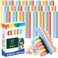 Noveread 48 Pcs Dustless Chalk 6 Colored Chalkboard Chalk School Chalk Sticks Writing Supplies for Classroom Home Cafe Menu Sidewalk Art