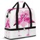 Couple Flamingo Foldable Travel Duffel Bag Tote Carry On Luggage Sports Gym Bag With Shoe Compartment For Woman Man Overnight Weekend Yoga Workout Bag Training Handbag