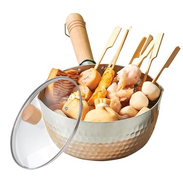 20cm/7.9in Yukihira Saucepan Stainless Steel Nonstick Saucepan with Lid Traditional Japanese Pan Noodle Pot Milk Pot for Cooking Fried Chicken Vegatables Noodles Soups Hot Milk