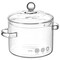 GANAZONO Oven Cooking Pot Clear Saucepan Resistant Borosilicate Pot with Lid Handle Stovetop Pot Potpourri Pots