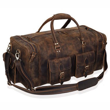 Large 28 inch duffel bags for men holdall leather travel bag overnight gym sports weekend bag