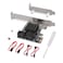 SATA Card 4 Port with 4 SATA Cables, 6 Gbps SATA 3.0 Controller PCI Express Expression Card with Low Profile Bracket Support 4 SATA 3.0 Devices