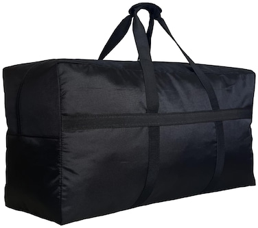 HaoHakka Extra Large Storage Duffle Bag for Travel, Big Foldable XL Duffle Bag for Traveling - Black