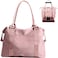 JSAHAH Women Travel Tote Bags Airplane Bag with Trolley Sleeve Carry On Bag Pink