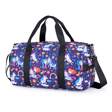 Dance Bag Girls Gymnastics Gym Bag Kids Duffle Bag Unicorn Overnight Travel Bag with Shoe Compartments Sports Ballet Bag Teens Weekender Sleepover Carry On Bag &iuml;&frac14;&circ;Green Unciron&iuml;&frac14;&permil;