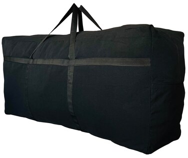 YiKitHom Extra Large Storage Canvas Duffle Bag for Travel, Black Oversized Giant Big Traveling Duffle Bag