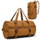 Lyweem 60L Duffle Bag for Men Travel Duffel Bag Large Size for Women Weekender Overnight with Shoes Compartment Multifunctional Gym Bags, Brown