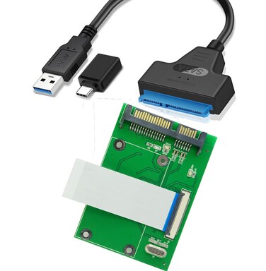 Sintech 1.8-Inch 40-Pin ZIF HDD to SATA Adapter Card with USB 3.0/3.1 SATA Cable,Compatible with MK2008GAL MK3008GAL Hard Disk