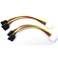 FDXGYH 2 Pcs Power Splitter Adapter Cable 4 Pin Male IDE Molex to 15 Pin Female Dual SATA Hard Drive Power Extension Cord (19cm)