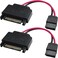 LUORNG 2PCS Power SATA 15pin to 6Pin to Optical Drive 6P Cable 20AWG 6cm Long Notebook Optical Drive Power Cable Thick Cable Optical Drive Power Cable Used for Disk CD DVD Drives