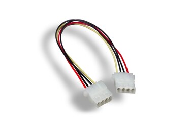 KENTEK 12 Inch 12" 4 Pin Molex 5.25 Female to 4 Pin Molex 5.25 Female F/F IDE DC Internal Computer PC Power Cable Adapter Cord