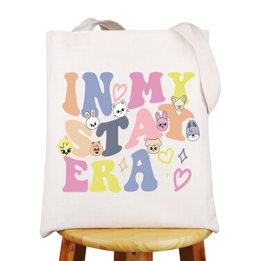 JNIAP K-Pop SKZ Tote Bag K-Pop SKZ Gifts In My Stay Era Gifts K-Pop Music Shoulder Bag SKZ Merchandise (In My Stay)