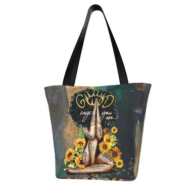 Waykales African Print Tote Bag Big Shoulder Bag Work Handbag Travel Bags for Women Girl Teacher Business Shop Beach