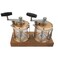 ISURE MARINE Deep Sea Fishing Reel Salt &amp; Pepper Grinder Set Mills With Wood Plate