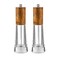Daily Treasures 2 Pack Acrylic Pepper Grinder,8 inches Wooden Mill Visible,Refillable Pepper Grinder with Adjustable Screw,Salt And Pepper Grinder with Ceramic Core,Adjustable Mills, Shakers