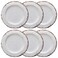 LEHAHA 9 inch White Melamine Salad Plate Set, Vintage Rustic 6 piece Dessert Plates Set, Break-Resistant Dishes Set Great for Dining Party, Ideal for Salad,Dessert,Fruit and Cakes