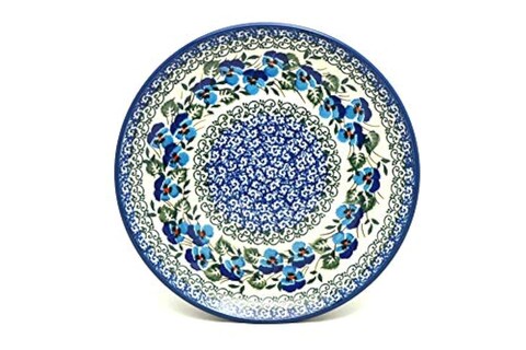 Polish Pottery Plate - Salad/Dessert (7 3/4&quot;) - Winter Viola