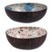 LIFKOME 2pcs Coconut Shell Bowl Food Serving Bowl Appetizer Rice Bowl Fruit Salad Bowl Noodles Bowls Soup Bowls Food Storage Bowl Candy Container Desktop Key Bowl