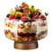 NiHome 123oz Large Glass Trifle Bowl with Elegant Acacia Wood Stand, Versatile Serving Dish for Cakes, Salads, Desserts, Stylish Display for Parties, Weddings, Special Occasions, Durable Easy to Clean