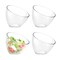 4 Pack Angled Plastic Serving Bowls, Clear Slant Salad bowls 20 Oz -Perfect for Chips, Salads, Party Snack Bowls, Heavy Duty for Weddings Catering And Birthday Parties