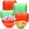 Nitial 50 Pcs Christmas Square Plastic Serving Bowls for Parties 8 oz Disposable Snack or Salad Bowl Small Candy Chips Fruit Bowls for Party Buffet Taco Bar Containers Xmas Supplies, Green, Red