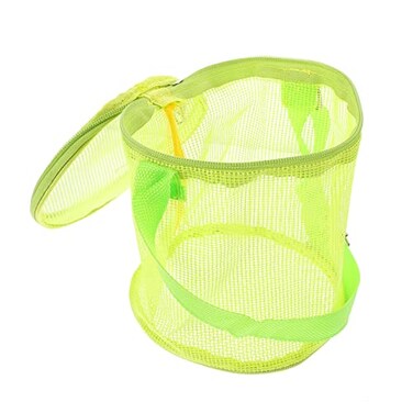 Yardenfun Portable Boy Girl Beach Toy Organizer Mesh Beach Bag for Sand Play Beach Bucket for Shell Collecting and Sandbox Toys Beach Gear for Outdoor Fun