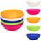 Lawei 20 Pack Plastic Cereal Bowls 34Oz Colorful Snack Bowls, Stackable Kitchen Pre Bowls, Unbreakable Serving Bowl for Salad, Oatmeal, Dessert, Appetizer, Pasta, Microwave Dishwasher Safe, 5 Color