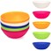 Lawei 20 Pack Plastic Cereal Bowls 34Oz Colorful Snack Bowls, Stackable Kitchen Pre Bowls, Unbreakable Serving Bowl for Salad, Oatmeal, Dessert, Appetizer, Pasta, Microwave Dishwasher Safe, 5 Color