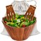 Wooden Large salad bowl set with serving forks mixing, Wooden Bowls for Food or fruits, magnetic utensils for 6-8 servings, perfect acai bowl for family meals or unique gift idea for your lovers