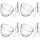 8 Pcs Acrylic Bowls Angled Plastic Bowls with Tongs Clear Salad Serving Bowls Thick Acrylic Serving Bowls for Parties Snack Candy Bowls Buffet Containers for Pasta, Chips, Fruit, Prep