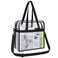 Oraben Clear Bag Stadium Approved 12x6x12 Clear Tote Bag with Removable Strap Clear Lunch Bag for Work Sports Festival (Main Pocket Only, Black)