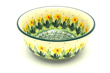 Polish Pottery Bowl - Soup and Salad - Daffodil