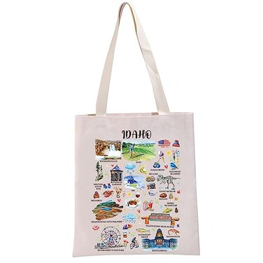 G2TUP Idaho State Souvenirs Gift Idaho Travel Tote Bag Idaho Home Handbag Idaho Tourism Gift Idaho Vacation Gift (Idaho Travel TB)
