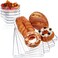 Skybooly 8 Pcs Acrylic Plastic Salad Bowls and Serving Trays Set Includes 4 Pieces 9.06 Inches Large Clear Bowls and 4 Pieces Serving Platters Rectangle 12 x 8 inches Dish for Party Snack Container