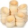 Uiifan Set of 40 Wood Small Bowls Unfinished Wood Sauce Bowl Wooden Mini Round Bowl Serving Craft Bowls Kitchen Condiment Bowls Unpainted Pinch Bowls for Salad Nuts Dips Spice Candy, 1.2 x 2.2 Inches