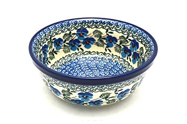Polish Pottery Bowl - Soup and Salad - Winter Viola