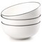Dicunoy 3 Pack 65 OZ Large Serving Bowls, 8&quot; Large Pho Bowl, Porcelain White Mixing Bowl for Salad, Deep Bowls for Soup, Noodle, Ramen, Pasta, Cereal, Popcorn, Microwave Dishwasher Safe