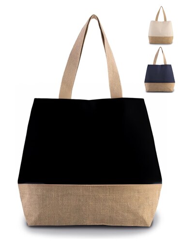 Melanzy Organics Large Canvas Tote For Women - Beach Bag Tote For Women   Boho Shoulder Purse Summer Bag  With lining &amp; zippered pockets (Black)