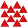 Enjoyist 10-Pack Red Safety Reflector Warning Sign, Slow Moving Vehicle Triangle Safety Sign, for Outdoor Truck, Car, Golf Cart