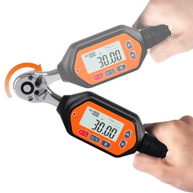 SUGPV Mini Digital Torque Wrench - 1/4-inch Drive with Buzzer &amp; LED, 0.9-30 Nm, High-Precision Electronic Tool for Bike &amp; Car Repairs, Calibrated for Reliability