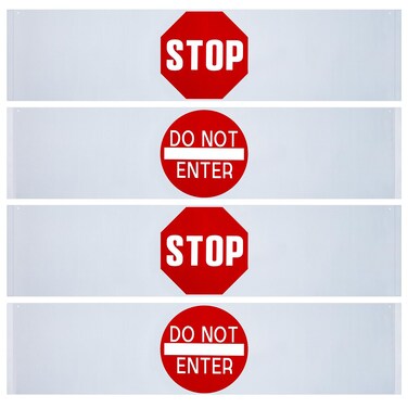 Peryiter 2 Pieces Door Guard Safety Banner 50 x 12 Inch Combination Double Sided Stop Sign Do Not Enter Sign for Bedroom Stop Sign Strip for Wandering Prevention Aid for Dementia People